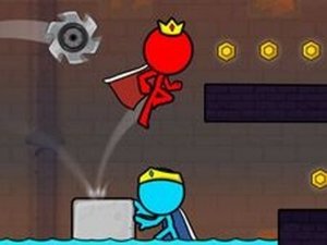 Red and Blue Stickman 2 Online Puzzle Game