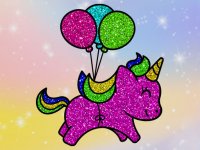 Coloring Book: Glittered Unicorns Online Game