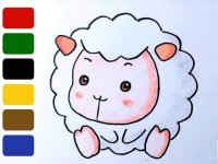 Baby Sheep ColoringBook Online Game
