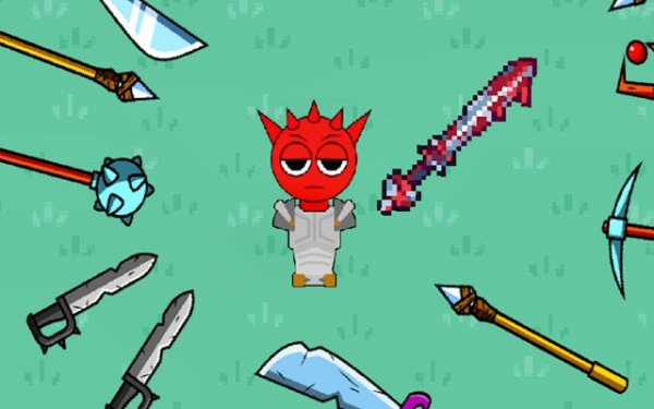 Red Sprunki with a Sword Online Game