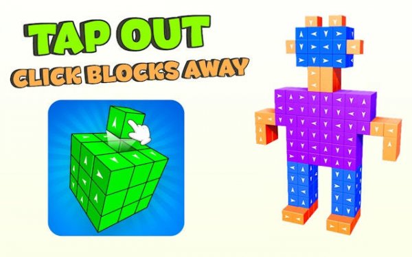 Tap Out Click Blocks Away - 3D Puzzle Block Game Online